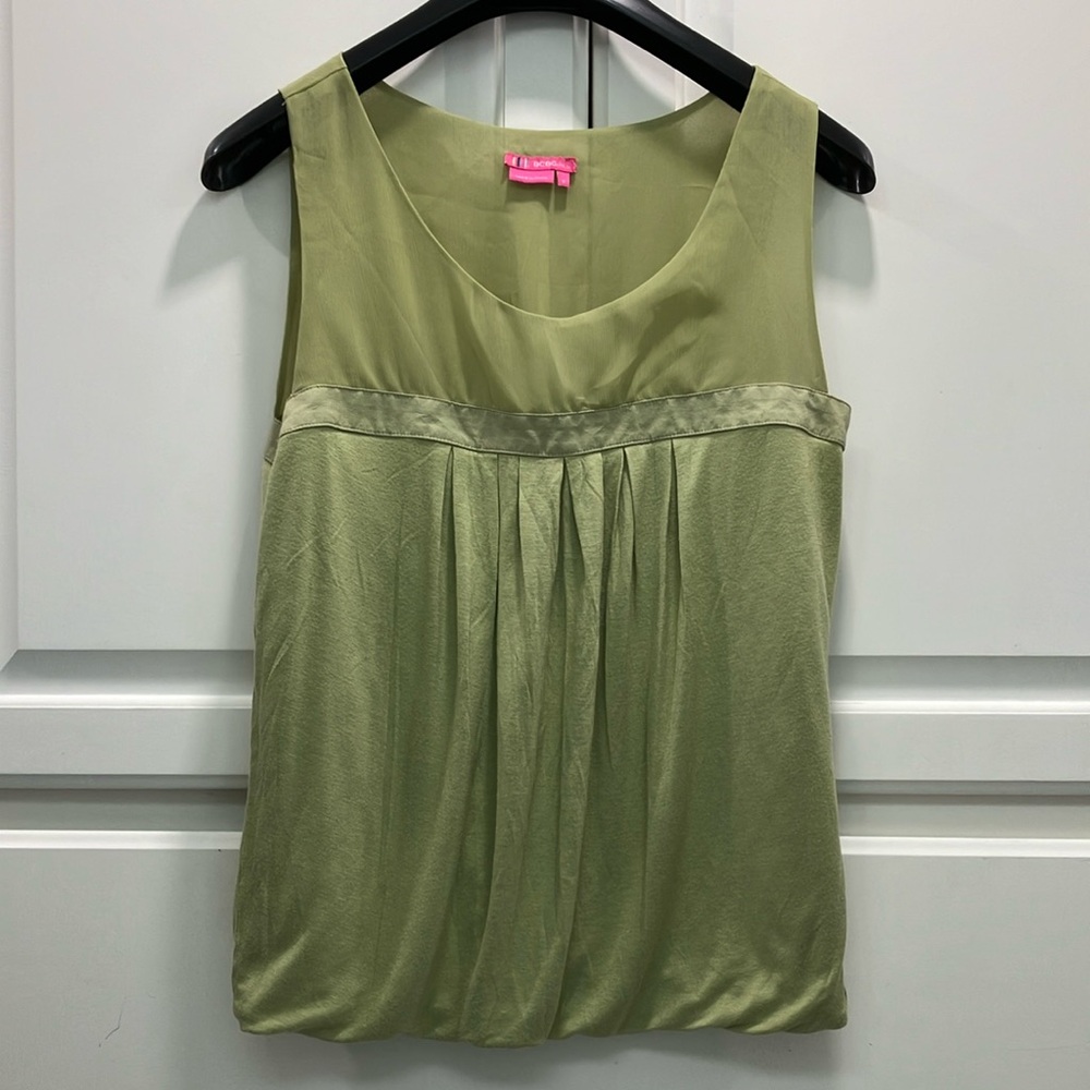 BCBGirls Green Sleeveless Top size S